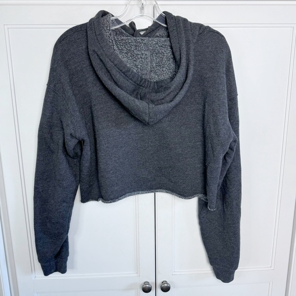 Code Word ATX Grey Soft Crop Hoodie Size Small CROP FLEECE HOODIE - Picture 3 of 11